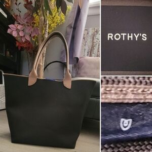 Rothy's The Lightweight Tote, Black Portobello, Flawed